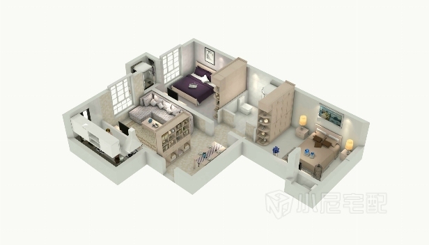 72.2㎡/兩室兩廳一衛(wèi)/歐式 72.2㎡/兩室兩廳一衛(wèi)/歐式